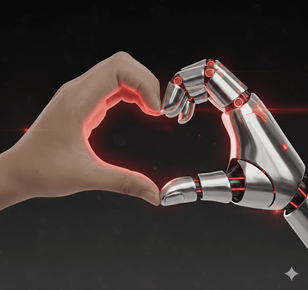 Signe de coeur humain-AI